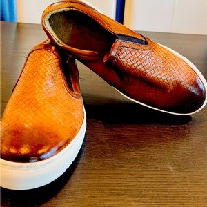 Like New, Massimo Matteo Leather Slip-On Shoes ; size 9.5 US